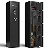 HOLOJOY Biometric Rifle Safe Gun Safe for Rifles and Pistols Large Gun Cabinet Gun Safes for Rifles and Shotguns Gun Locker