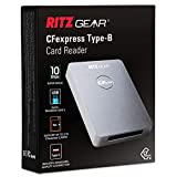 Ritz Gear CFexpress Type B Card Reader, USB 3.1 Gen 2 10Gbps CFexpress Reader, Portable Aluminum CFexpress Memory Card Adapter Thunderbolt 3 Compatible, Support Android/Windows/Mac OS