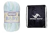 Bernat Knitting Yarn Baby Sport Big Ball Ombres Funny Prints 1-Skein Factory Pack 163124-24744 Bundle with 1 Artsiga Crafts Project Bag