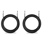 Dekomusic 2Pack 6 ft 1/4' to 1/4' Speaker Cables, True 12AWG Patch Cords, 1/4 Male Inch DJ/PA Audio Speaker Cable 12 Gauge Wire.