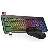 KLIM Tandem New 2022 Version - Wireless Gaming Keyboard & Mouse Combo + Slim, Durable, Ergonomic + Light up Keyboard and Mouse Wireless + Long-Lasting Built-in Battery with Energy-Saving