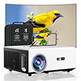 ABoolon 4K Projector with Wifi and Bluetooth,800Ansi 1080P Projector,Outdoor Projector Support 500'Display,4P/4D Keystone Correction,50%Zoom,PPT,Dolby,Projector 4K Compatible TV Stick,iOS,Android,Win