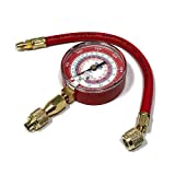 Yellow Jacket 40344 Red Single Test Pressure Gauge (R22/R410A/R404A) W/12' Hose