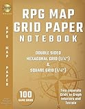 Hex Map & Square Map Grid Graph Paper for Role Play Games | RPG Graph Paper: Hexagonal and Square Graph paper for RPG Map Drawing