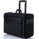 Alpine Swiss Rolling 17' Laptop Briefcase on Wheels Attache Lawyers Case Legal Size Black