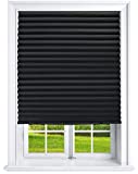 Estilo Black Window Shades - Pleated Paper Shades for Indoor Window Covers - Blackout Blinds 36 Inch x 69 Inch - Pack of 6
