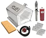 Mr Volcano Hero - Portable Propane Forge (Complete Kit - Now with Superwool XTRA) MADE IN USA (Stainless Steel) Single Burner Professional Artists Hobby Knife Making Tool Making Farrier Blacksmith
