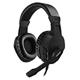 NUBWO U3 3.5mm Gaming Headset for PC, PS4, PS5, Laptop, Xbox One, Mac, iPad, Nintendo Switch Games, Computer Game Gamer Over Ear Flexible Microphone Volume Control with Mic - Black