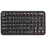 Rii Mini Bluetooth Keyboard with Backlit,Built in Rechargeable Battery for Handhelds Running Android,iOS,Windows Mobile Pocket PCs,Mac OS, Linux and PS3-BLACK