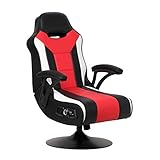 X Rocker Falcon Pedestal PC Office Gaming Chair, 32' x 25' x 42', Black/Red