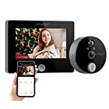 TMEZON Peephole Camera WiFi Door Peephole Viewer Video Doorbell Camera with Monitor 4.3 Inch LCD Screen Motion Detection
