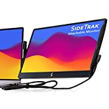 SideTrak Swivel 14” Attachable Portable Monitor for Laptop FHD TFT USB Laptop Dual Screen with Kickstand | Compatible with Mac, PC, & Chrome | Fits All Laptop Sizes | Powered by USB-C or Mini HDMI