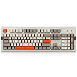 NACODEX AK510 RGB Retro Mechanical Keyboard 104 Keys Anti-Ghosting - PBT SA Spherical Keycap - Customizable RGB Backlight - Programmable Macro Function (RGB Blue Switches)