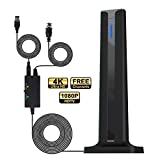 Antier Amplified Indoor Digital Tv Antenna – Powerful Best Amplifier Signal Booster up to 325+ Miles Range Support 8K 4K Full HD Smart and Older Tvs with 10ft Coaxial Cable [2023 Release]