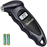 AstroAI Digital Tire Pressure Gauge with Replaceable AAA Battery, 150 PSI 4 Settings Stocking Stuffers for Car Truck Bicycle Backlit LCD Non-Slip Grip, Gray