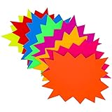 YWFAFO 160pcs Neno Sign, Fluorescent Label, Starburst Signs,Retail Signs,Sale Signs Paper for Retail Store, (6.4 x 4.8 inch (160pcs))