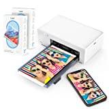 Liene 4x6'' Photo Printer Bundle (100 pcs +3 Ink Cartridges), Wi-Fi Picture Printer, Photo Printer for iPhone, Android, Smartphone, Computer, Dye-Sublimation, Portable Photo Printer for Home Use