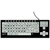 Visionboard2 Large Key Keyboard - Keyboard - USB - Black, White