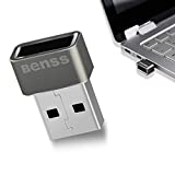 USB Fingerprint Reader, Benss Portable Security Key Biometric Fingerprint Scanner Support Windows 10 32/64 Bits with Latest Windows Hello Features, 0.05s Login Windows & PasswordFree - Grey