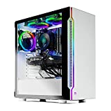 SkyTech Archangel 3.0 Gaming Computer PC Desktop - Ryzen 5 3600 6-Core 3.6GHz, RTX 3060 12GB, 1TB SSD, 16GB DDR4 3200, RGB Fans, AC WiFi, 600W Gold PSU, Windows 10 Home 64-bit, White