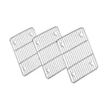 TeamFar Baking Rack, Stainless Steel Cooling Roasting Rack for Toaster Oven Pan, Healthy & Non Toxic, Sturdy & Rust Free, Oven & Dishwasher Safe - Set of 3 (9.7’’ ×7¼’’)