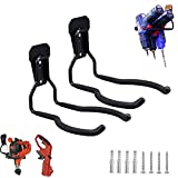 Garden Power Tool Hanger, String Trimmer Hanger Bracket, Falezern 2 Pcs Metal Weed Eater Rack for Wall, Weed Eater Hanger. Garden Tool Organizer and Storage Hook for Garage trimmer, Garden, Tool Room.