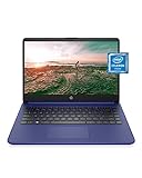 HP 14 Laptop, Intel Celeron N4020, 4 GB RAM, 64 GB Storage, 14-inch Micro-edge HD Display, Windows 10 Home, Thin & Portable, 4K Graphics, One Year of Microsoft 365 (14-dq0010nr, 2021, Indigo Blue)