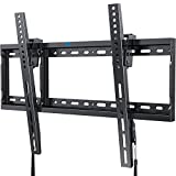 Tilt TV Wall Mount Bracket Low Profile for Most 37-75 Inch LED LCD OLED Plasma Flat Curved Screen TVs, Large Tilting Mount Fits 16-24 Inch Wood Studs Max VESA 600x400mm Holds up to 132lbs by Pipishell