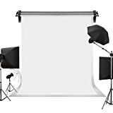 Kate 5ft×7ft Solid White Backdrop Portrait Background for Photography Studio Children and Headshots Background for Photography Video and Television