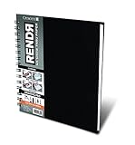 Crescent Creative Products 8-inch RENDR Wire-Bound Sketchbook, 8' x 8', Black