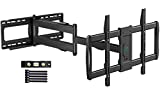 PERLESMITH Long Arm Full Motion TV Wall Mount for 37-90 inch Flat Screen or Curved TVs with 42.5 inch Articulating Extension Arm, TV Bracket Swivel and Tilt, Max VESA 600x400mm, up to 132lbs PSXLF01