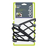 Bungee Net Holder with Hooks by Delta Cycle, Black - Expandable Cargo Net Keeps Your Gear Tightly in Place for Bikes & Bicycles - Stretches 2X in Size - for Bags, Backpack or Motorcycle Helmet