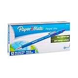 Paper Mate 9510131 Flexgrip Ultra ST Ballpoint Pen, Features a Textured, Rubberized Barrel, Steel Flange Tip for Extra Durability, 12 Units per Box, Pack of 1 Box, Blue Color