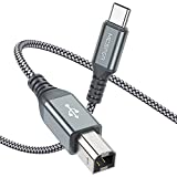 USB C MIDI Cable (6.6 Ft),Type C to USB 2.0 MIDI Interface Cable for MacBook Samsung, Huawei Laptop to Connect with Printer, Midi Controller, Midi Keyboard, Audio Interface and More