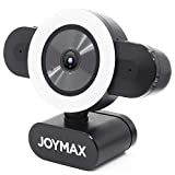 Joymax 4MP Ultra HD Webcam with Microphone - 360-Degree Rotating Computer Camera for Work at Home Jobs - High Definition Web Cam for PC Laptop - Live Streaming Desktop Camera with Noise Cancellation