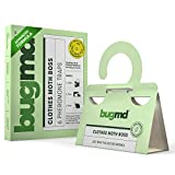 BugMD Clothes Moth Boss Traps - Sticky Glue Bug Repellent Pheromone Attractor for Closets Wardrobes Cabinet Drawers, Moth Balls Alternative, Safe, Moth Traps with No Insecticides, Pantry Moth Trap