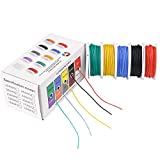 28 AWG Stranded Electrical Wire 28 Gauge Tinned Copper Wires Flexible Silicone Electric Hookup Wire Kit OD:1.2mm, 5 Colors 32.8ft/10m Each, DIY/Automotive/Home/Power Wiring Kit by Sznnzd™