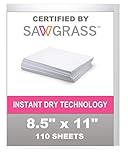 SUBLIMAX sublimation paper 8.5x11 (110 sheets) CERTIFIED BY SAWGRASS- INSTANT DRY- NO SMUDGE- NO BLEEDING- For Sawgrass SG400, SG500 printer - Best paper for CHROMALUXE and MUGS