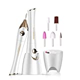 TOUCHBeauty Electric Nail File 5in1 Professional Manicure Pedicure Kit with Stand, Nail Buffer Drill Polisher for Natural Fingernails Toenails 5 Bits Golden TB-1335
