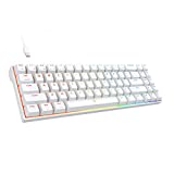 DREVO Calibur V2 TE Cherry MX Brown RGB 60% Wired Mechanical Gaming Keyboard Work for PC/Mac, 71-Key Small Compact US Layout White