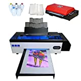 A3 R1390 DTF Transfer Printer Direct to Film Print-preheating A3 L1800 DTF Printer for Fabric Cloth T-Shirt Printing (A3 R1390 DTF Printer+Oven, with 5x500ml DTF Ink)