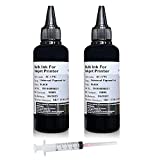 Aomya Pigment Black Ink Refill Kit Premium Ink Refill for HP Canon Epsn Brother Inkjet Printers with Syringe