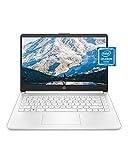 HP 14 Laptop, Intel Celeron N4020, 4 GB RAM, 64 GB Storage, 14-inch Micro-edge HD Display, Windows 11 Home, Thin & Portable, 4K Graphics, One Year of Microsoft 365 (14-dq0040nr, 2021, Snowflake White)