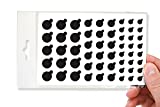 Webcam/Camera Vinyl Covers | 57 Low-Tack Restickable Webcam Sticker | Multiple Sizes | Black 57-Pack Tabbed (Muted Matte)