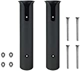 ISURE MARINE Boat Three Pole Side Mount Rod Holder Bracket Wall Mounted Fishing Tool Holder Tube 3 Rod Rack Plastic PP with Screws Side-Mount (White)