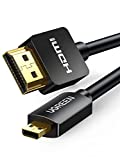 UGREEN Micro HDMI to HDMI Cable Adapter 4K 60Hz Ethernet Audio Return Channel Compatible with GoPro Hero 7/6 Raspberry Pi 4 Retroid Pocket 2+ Yoga 3 B500 Sony A6000 Camera Video Capture Card 6FT
