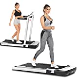 ANCHEER 2 in 1 Folding Treadmill, 2.25HP Electric Under Desk Treadmill for Home Use, Walking & Running Machine for Small Spaces with Remote & AppControl, LCD Screen, Installation-Free