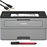 Brother Compact Monochrome Laser Printer, HL-L2350DW Wireless Printing, Duplex Two-Sided Printing, Business Office Bundle, Amazon Dash Replenishment Ready, BROAGE 6Ft USB Printer Cable