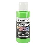 Createx Airbrush Paint, Fluorescent Green, 4 oz (5404-04)