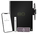Rocketbook Notebook - Dot-Grid Eco-Friendly Smart Reusable Notebook With Rocketbook Accessories - Set Includes The Rocketbook Notebook - Infinity Black Cover (8.5' X 11') - Pilot Frixion Rocketbook Pen - Microfiber Cloth - Pen Station & Spray bottle